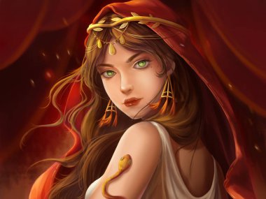 Dansçı. Portre resmi. Konsept sanatı. Gerçekçi Illustration. Video oyun dijital CG Artwork. Karakter tasarımı