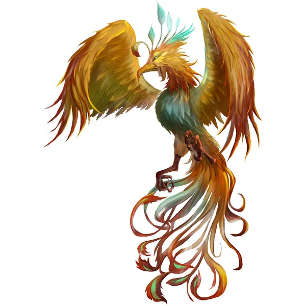 Phoenix Mystery Mythical Creatures Middle Ages Medieval Inglés Arte Conceptual —  Fotos de Stock