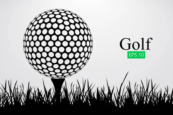 Silhouette d'une balle de golf. Illustration vectorielle — Image vectorielle