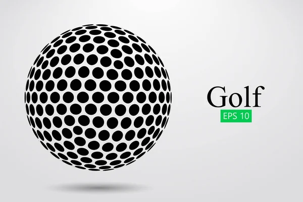 Silhouette d'une balle de golf. Illustration vectorielle — Image vectorielle