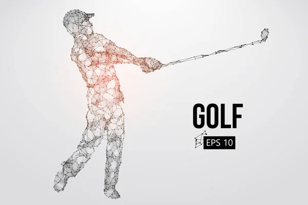 Silueta golfového hráče. Vektorové ilustrace — Stockový vektor