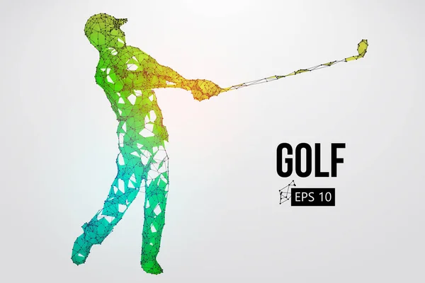 Sziluettjét golf-lejátszó. Vektoros illusztráció — Stock Vector