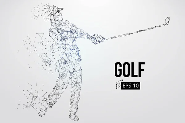 Silueta golfového hráče. Vektorové ilustrace — Stockový vektor