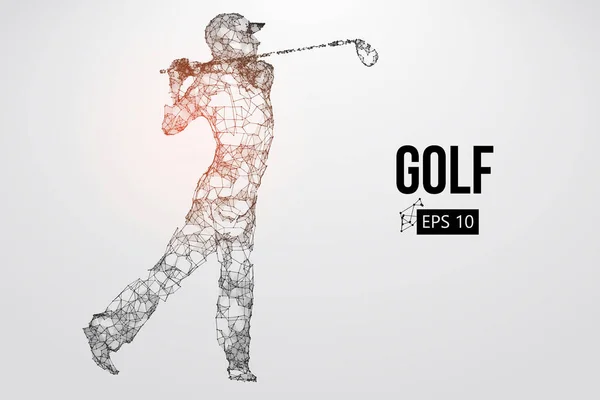 Silhouette d'un joueur de golf. Illustration vectorielle — Image vectorielle