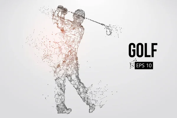 Silhouette d'un joueur de golf. Illustration vectorielle — Image vectorielle