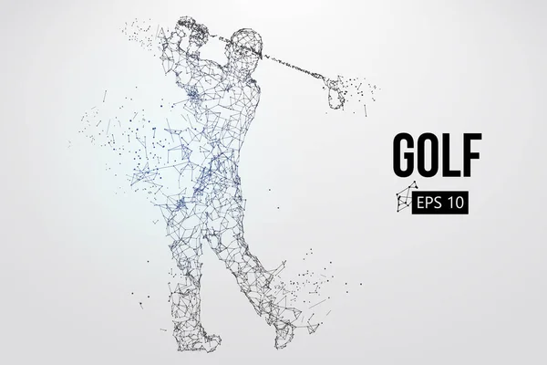 Silhouette d'un joueur de golf. Illustration vectorielle — Image vectorielle