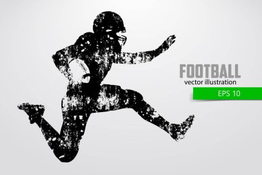 siluet bir futbolcu. Vektör çizim