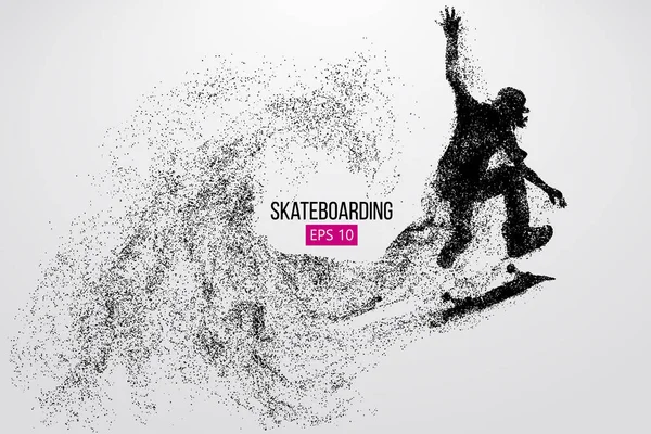 Silhouette eines Skateboarders. Vektorillustration — Stockvektor