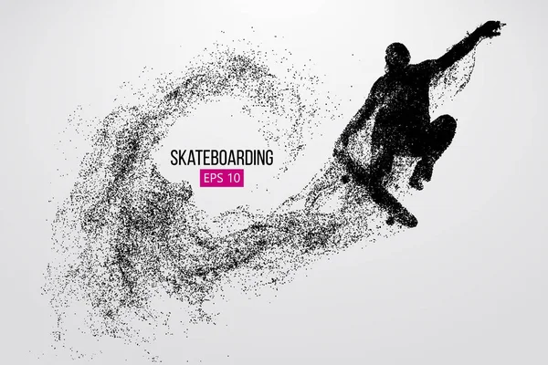 Silhouette eines Skateboarders. Vektorillustration — Stockvektor