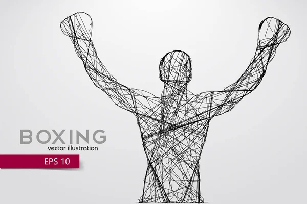 Boks siluet. Boks. Vektör çizim