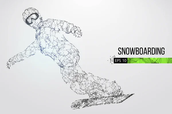 Silhouette de snowboarder. Illustration vectorielle — Image vectorielle