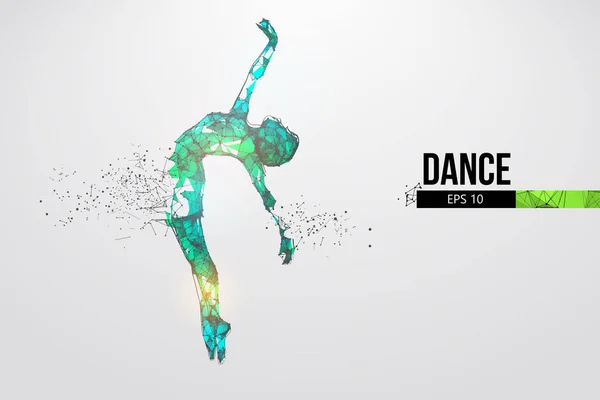 Абстрактний Силует Жінки Танцює Танцівниця Дівчинка Балерина Білому Тлі Зручна — стоковий вектор