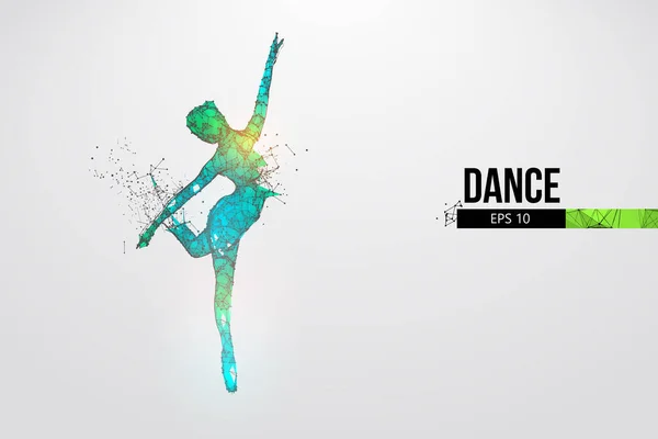 Абстрактний Силует Жінки Танцює Танцівниця Дівчинка Балерина Білому Тлі Зручна — стоковий вектор