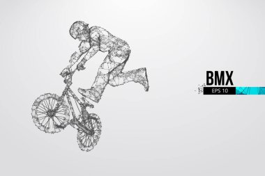 BMX sürücüsünün silueti. EP dosyasının uygun organizasyonu. Ayrı katmanlardaki arkaplan, metin ve temel ögeler, renk bir tıklamayla değiştirilebilir. Vektör çizimi. İzlediğiniz için teşekkürler.