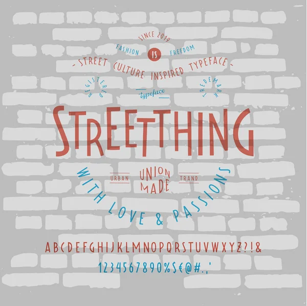 Schrift Streetthing. Handwerk — Stockvektor