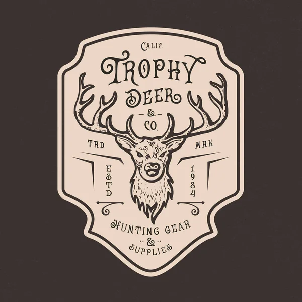 Deer Head Logo — Stock Vector