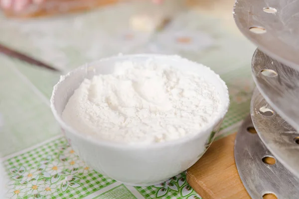 Manti Preparazione Donna Modella Manti Cucina Della Casa Cibo Fatto — Foto Stock