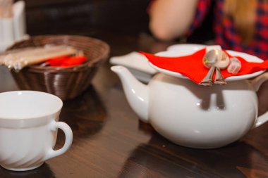 Çay ile top. Çay töreni. Japon çay.