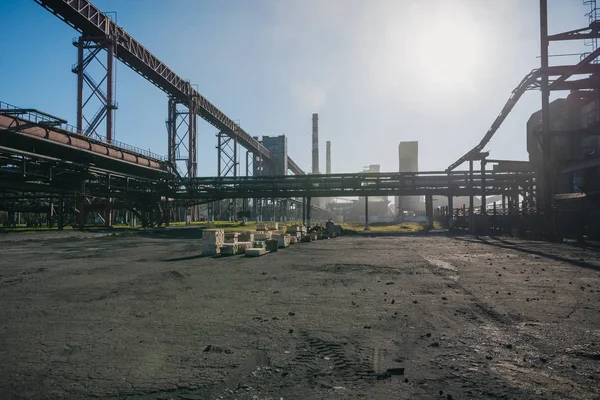 Staalfabriek Algemeen Plan Van Plant Grote Plant Cokes Fabriek Nlmk — Stockfoto