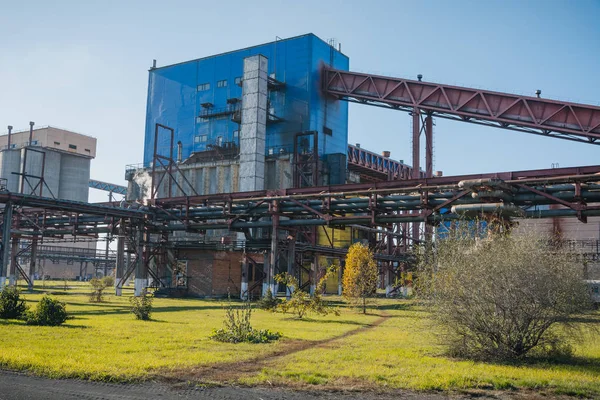 Staalfabriek Algemeen Plan Van Plant Grote Plant Cokes Fabriek Nlmk — Stockfoto