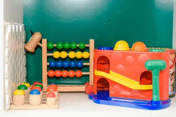 Kinderspeelgoed Liggen Tafel Plastic Speelgoed Veelkleurige Zacht Speelgoed — Stockfoto