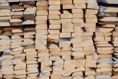 Arka plan kereste. Panoları kapatın. Ağaçları kesti. Panoları ağaçlarda. Isıtma için yakıt