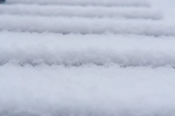 Snöns konsistens. Snö på nära håll. — Stockfoto