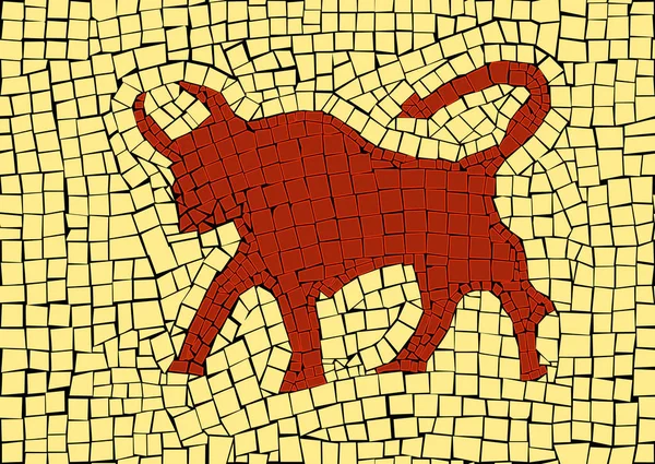 Toros burç bir mozaik tarzı