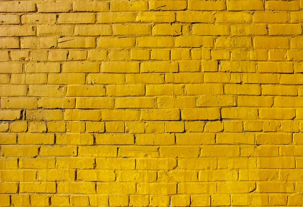 Yellow brick wall. Background. Texture. — Stock Photo, Image