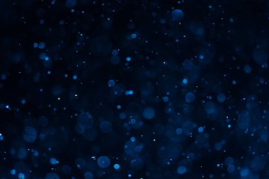 Siyah arka plan ile Soyut Mavi bokeh