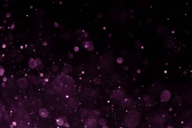 Siyah arka plan ile soyut pembe veya mor bokeh