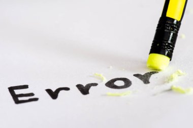 Word hata hata ortadan kaldırarak bir kauçuk kavramı ile silmek, hata yok. bir 