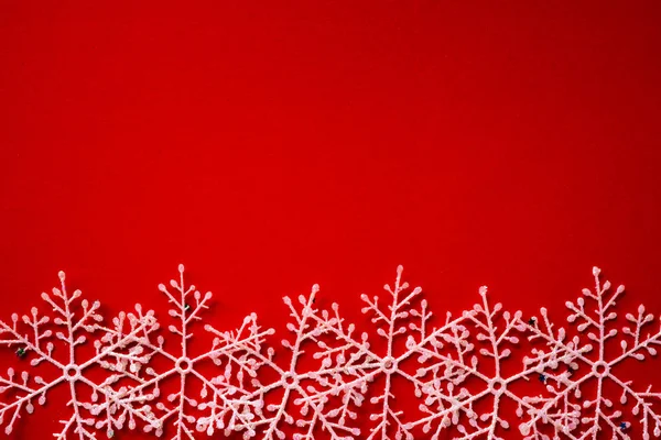 Koncepcja Tło Boże Narodzenie Boże Narodzenie Biały Śnieg Kolorowe Gwiazda — Zdjęcie stockowe