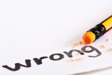 Word yanlış hata ortadan kaldırarak bir kauçuk kavramı ile silmek, hata yok. bir 