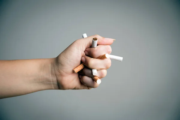 World No Tobacco Day, May 31. STOP Smoking. Close up Man hand cr — Stock Photo, Image