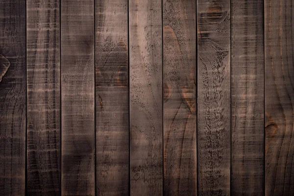 Vista superior de fondo de textura de madera marrón oscuro y negro, mesa de madera . —  Fotos de Stock