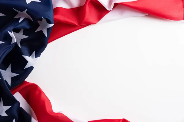 Happy Veterans Day. American flags against a white background. — Stock Photo, Image