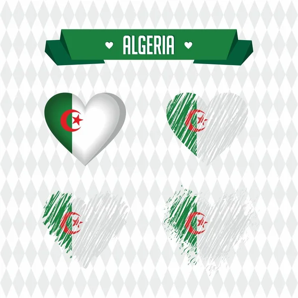 Argelia Con Amor Diseño Vector Corazón Roto Con Bandera Interior — Archivo Imágenes Vectoriales