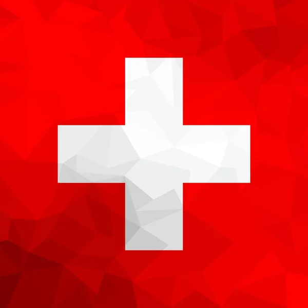 Switzerland Polygonal Flag Mosaic Modern Background Geometric Design — Stock Photo, Image