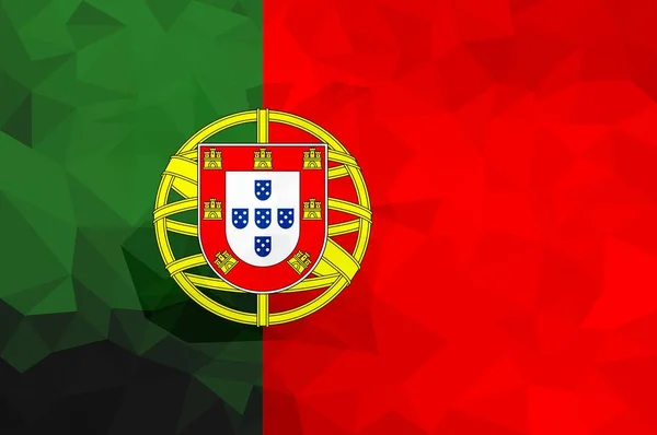 Bandera Poligonal Portugal Mosaico Fondo Moderno Diseño Geométrico —  Fotos de Stock