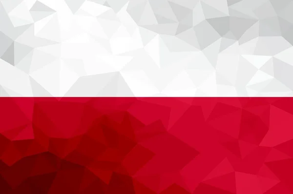 Bandera Poligonal Polonia Mosaico Fondo Moderno Diseño Geométrico —  Fotos de Stock