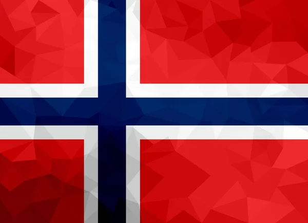 Norway Polygonal Flag Mosaic Modern Background Geometric Design — Stock Photo, Image