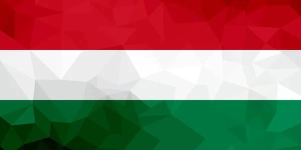 Многоугольный Флаг Венгрии Мозаика Современного Фона Геометрический Дизайн — стоковое фото