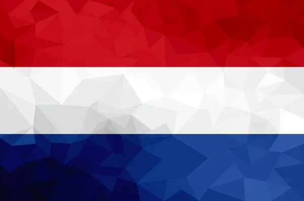 荷兰多边形旗 马赛克现代背景 几何设计 — 图库照片