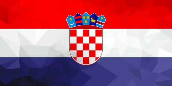 Drapeau Polygonal Croatie Mosaïque Fond Moderne Conception Géométrique — Photo