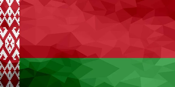 Белорусский Многоугольный Флаг Мозаика Современного Фона Геометрический Дизайн — стоковое фото