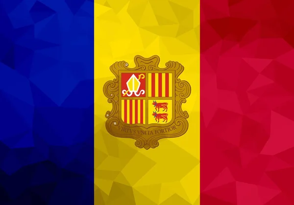 Andorra Polygonal Flag Mosaic Modern Background Geometric Design — Stock Photo, Image