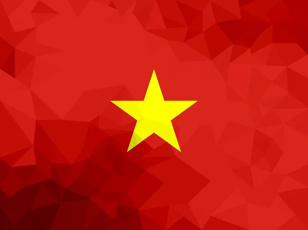 Vietnam Polygonal Flagga Mosaic Moderna Bakgrund Geometriska Design — Stockfoto