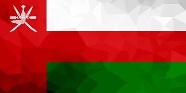 Oman Polygonal Flag Mosaic Modern Background Geometric Design — Stock Photo, Image