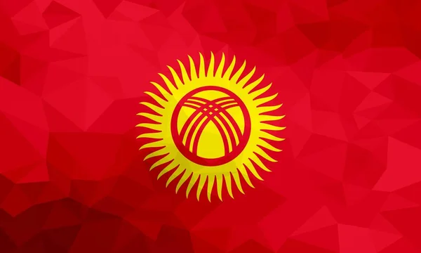 Bandera Poligonal Kirguistán Mosaico Fondo Moderno Diseño Geométrico — Foto de Stock